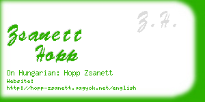 zsanett hopp business card